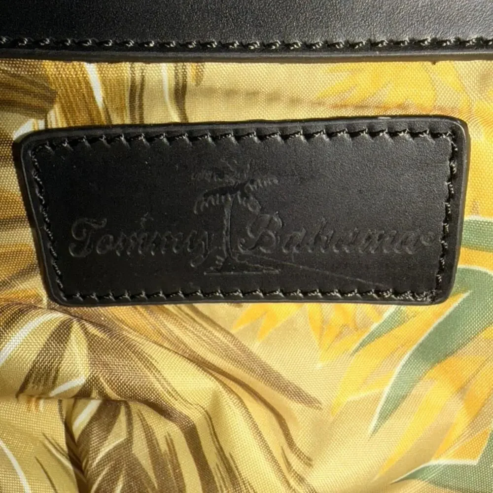 Tommy Bahama Black Ballistic Nylon Duffle Bag